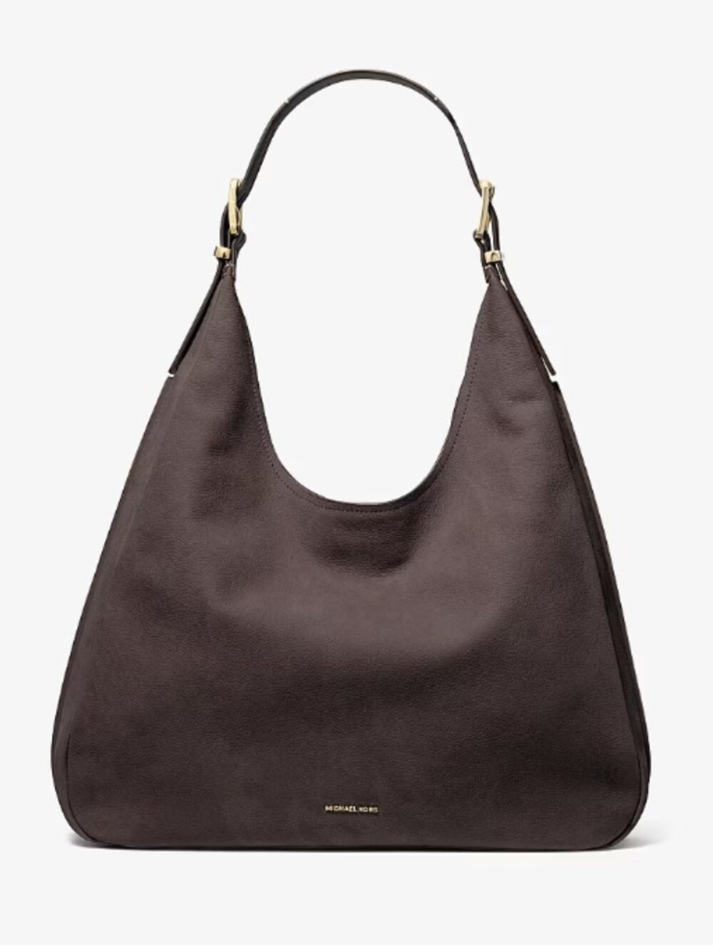 Michael Kors Chocolate Brown Nolita Hobo Bag; nubuck leather/suede